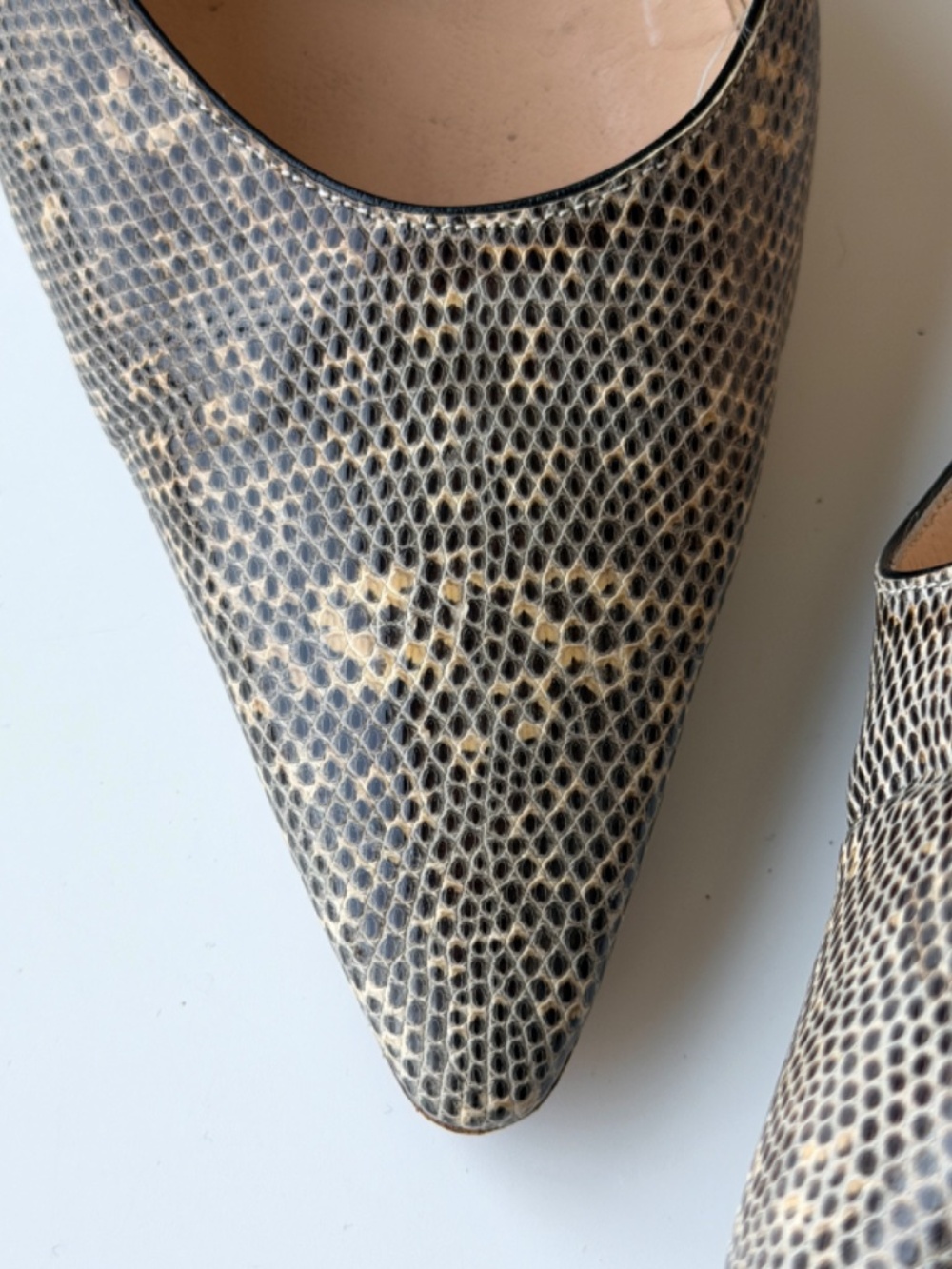 Vintage Manolo Blahnik exotic leather slingback, IT 37, approx. US 6.5–7 - Picture 8 of 13